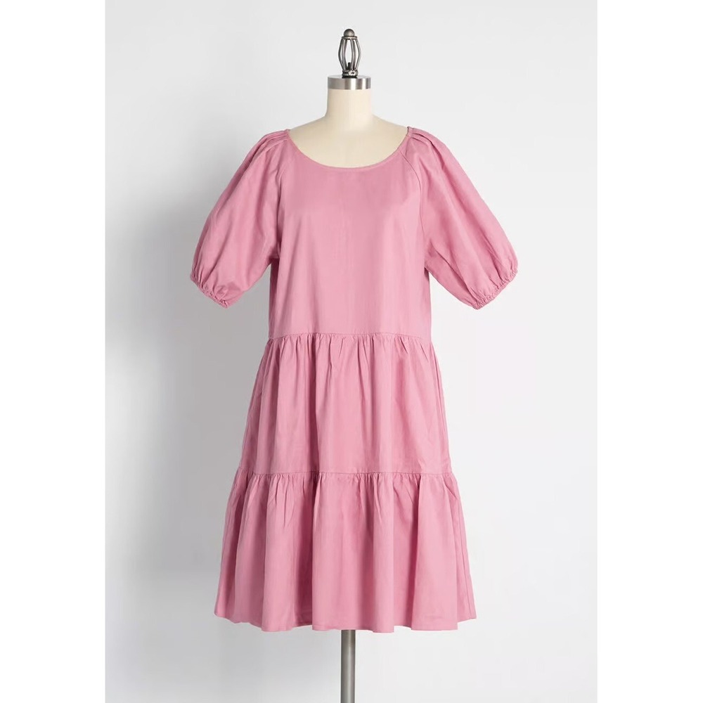 ModCloth x Princess Highway Tiered Babydoll Dress / Pink / Size 14 AU (US XL)